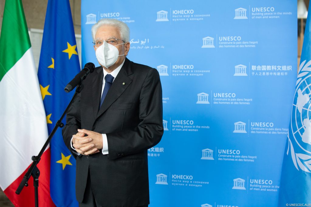 Sergio Mattarella via Flickr © UNESCO/Christelle ALIX