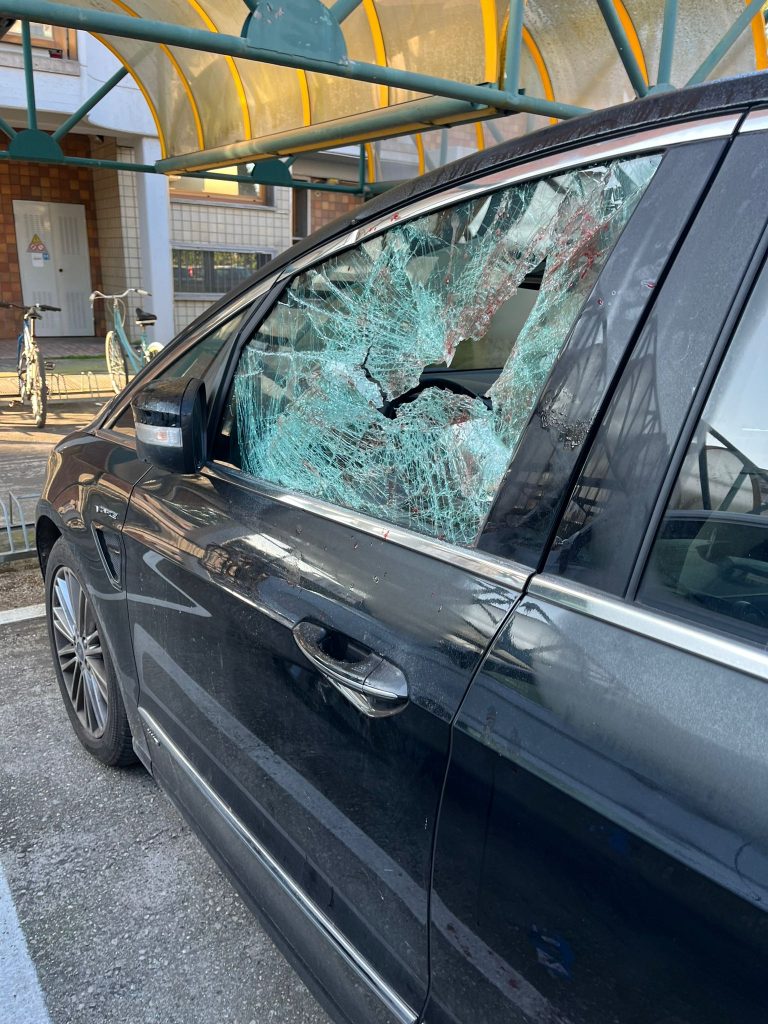 Auto danneggiata in stazione a Mogliano
