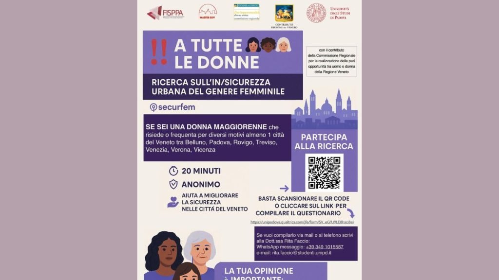Questionario sicurezza donne Veneto