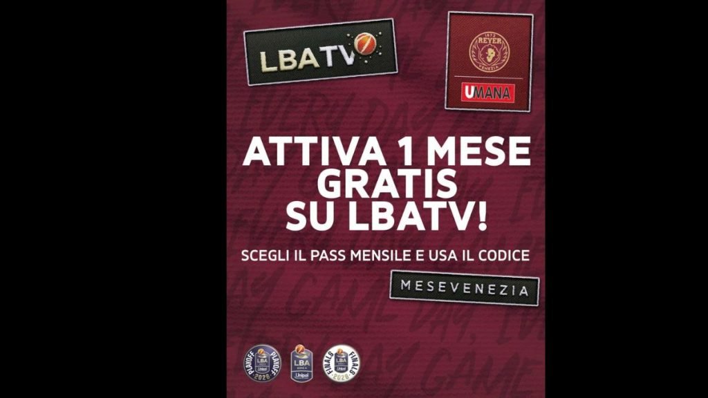 Reyer regala un mese gratuito di LBATV