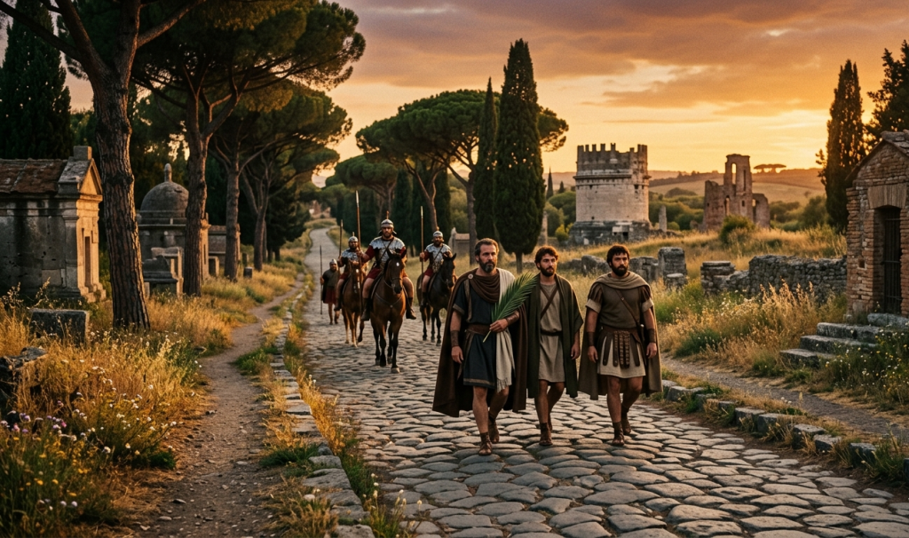 SANTI TIBURZIO, VALERIANO E MASSIMO, MARTIRI, SULLA VIA APPIA
