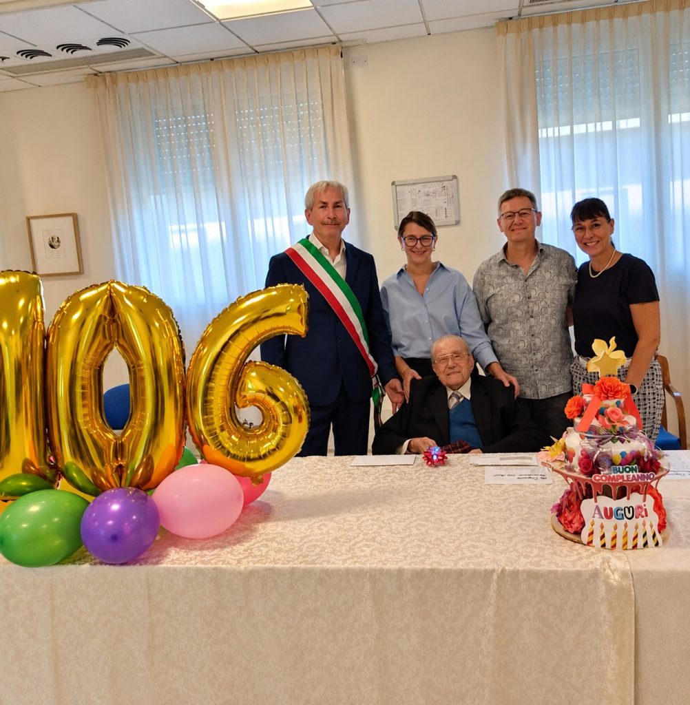 Foto 106 anni di Luigi Capelli alla Rsa Gianni Marin di Ponte di Piave